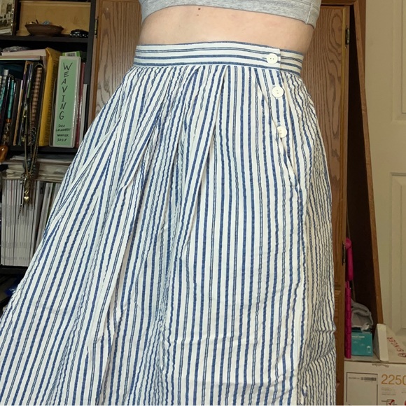 80s Striped Seersucker Skirt - Picture 11 of 11
